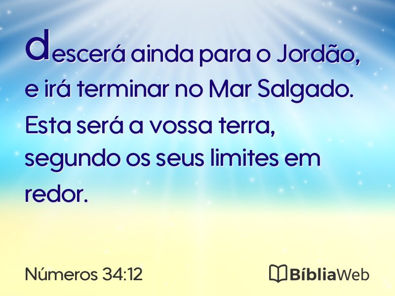 Números 34:12 em imagem para compartilhar