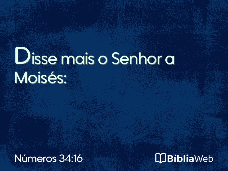 Números 34:16 em imagem para compartilhar