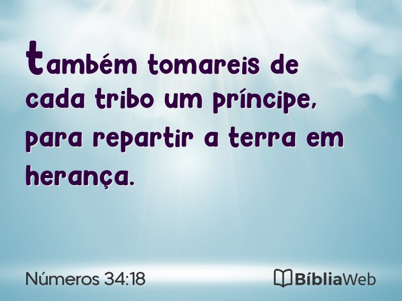Números 34:18 em imagem para compartilhar