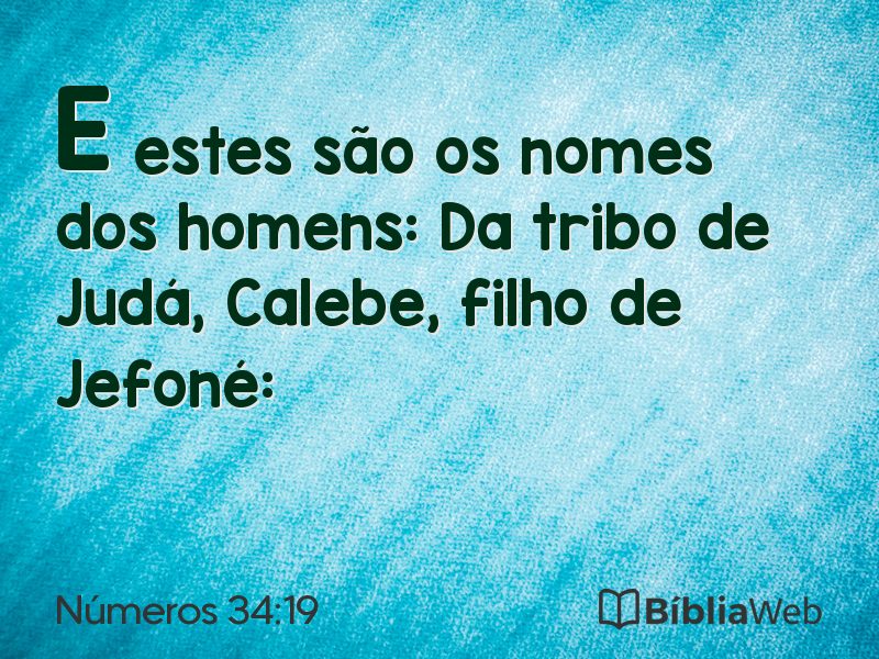 Números 34:19 em imagem para compartilhar