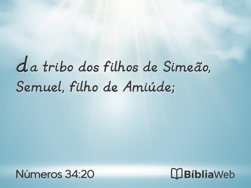 Números 34:20 em imagem para compartilhar