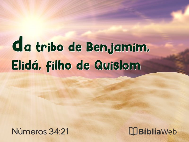 Números 34:21 em imagem para compartilhar