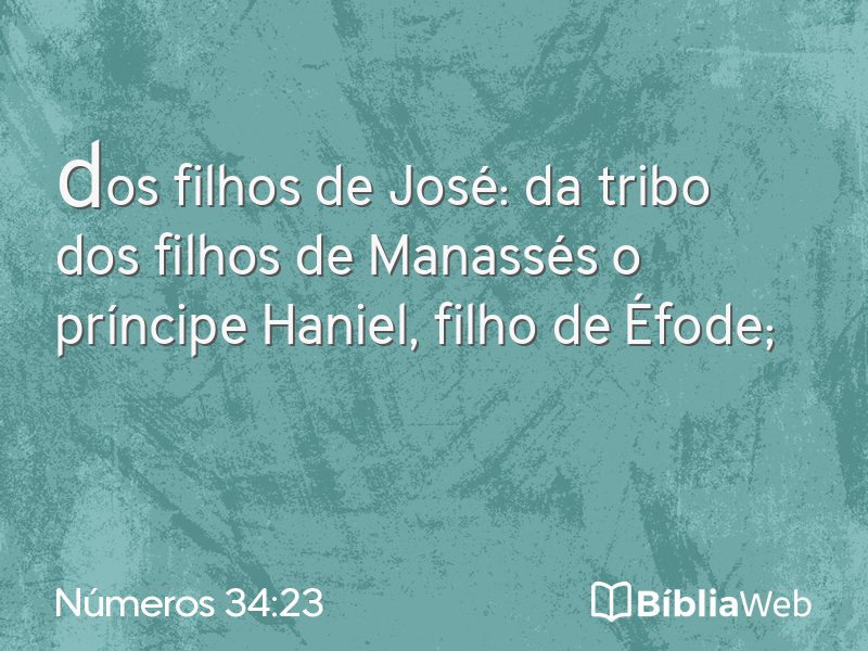 Números 34:23 em imagem para compartilhar