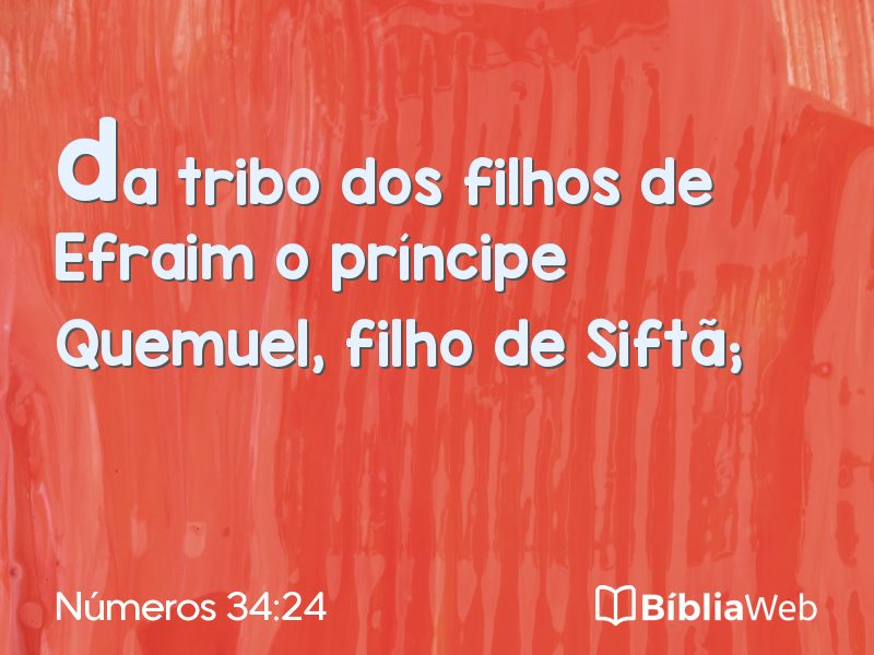 Números 34:24 em imagem para compartilhar