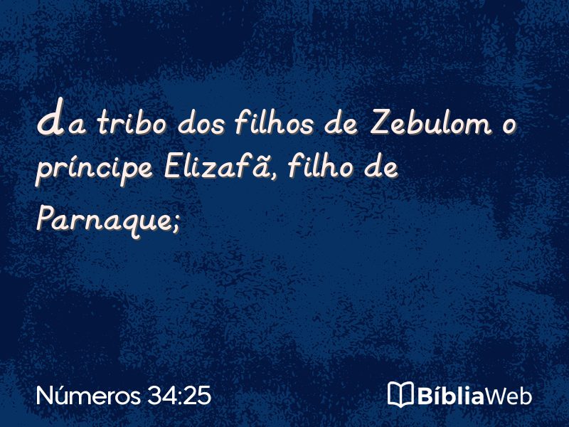Números 34:25 em imagem para compartilhar