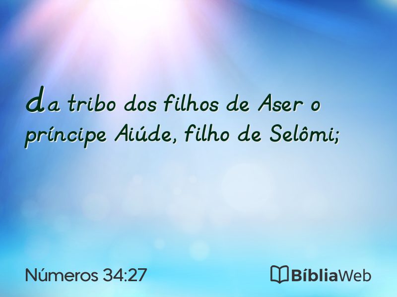 Números 34:27 em imagem para compartilhar
