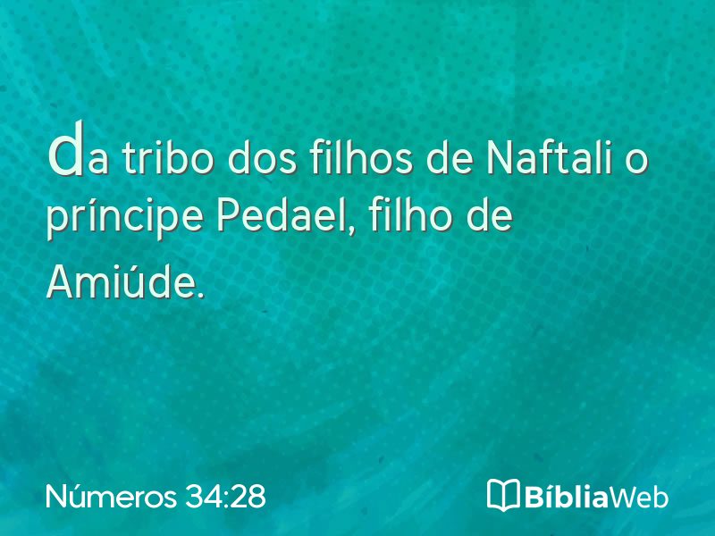 Números 34:28 em imagem para compartilhar