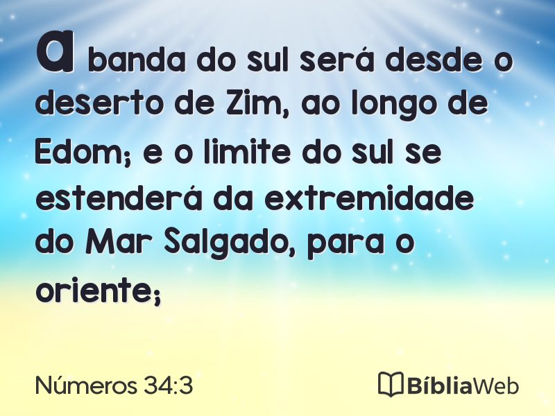 Números 34:3 em imagem para compartilhar
