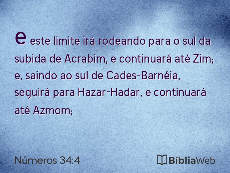 Números 34:4 em imagem para compartilhar
