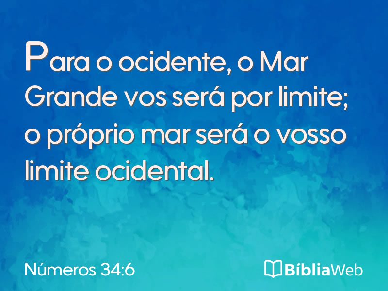 Números 34:6 em imagem para compartilhar