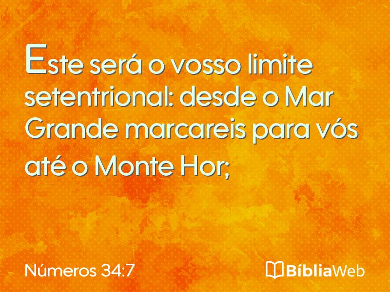 Números 34:7 em imagem para compartilhar