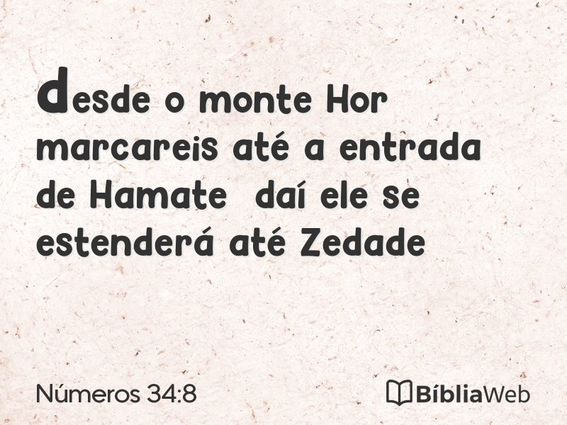 Números 34:8 em imagem para compartilhar
