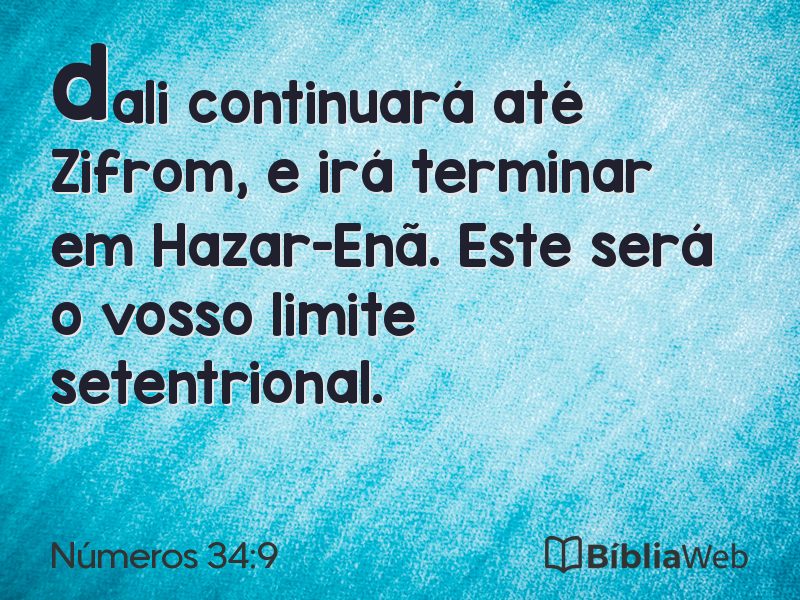 Números 34:9 em imagem para compartilhar
