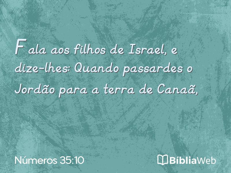 Números 35:10 em imagem para compartilhar