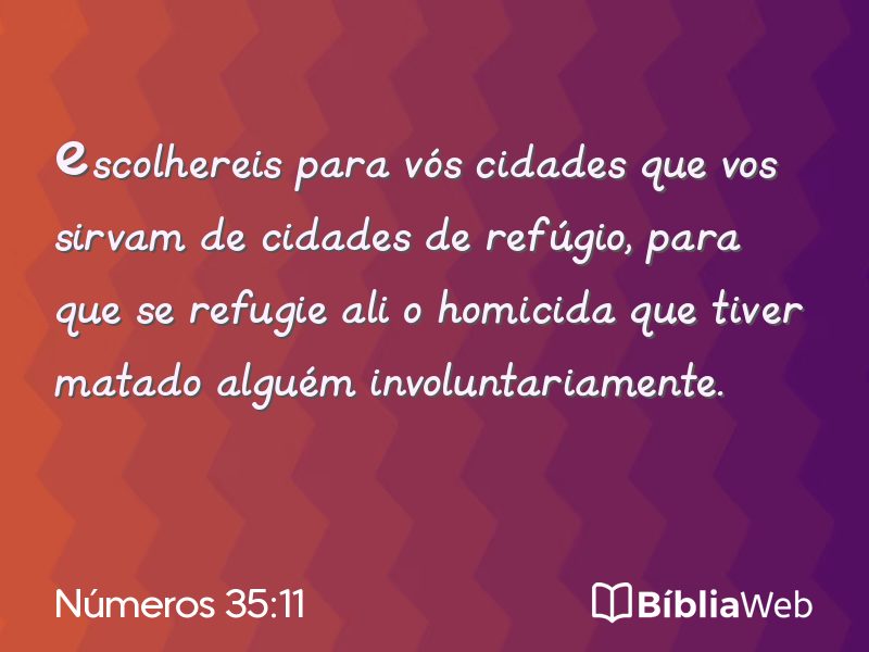 Números 35:11 em imagem para compartilhar