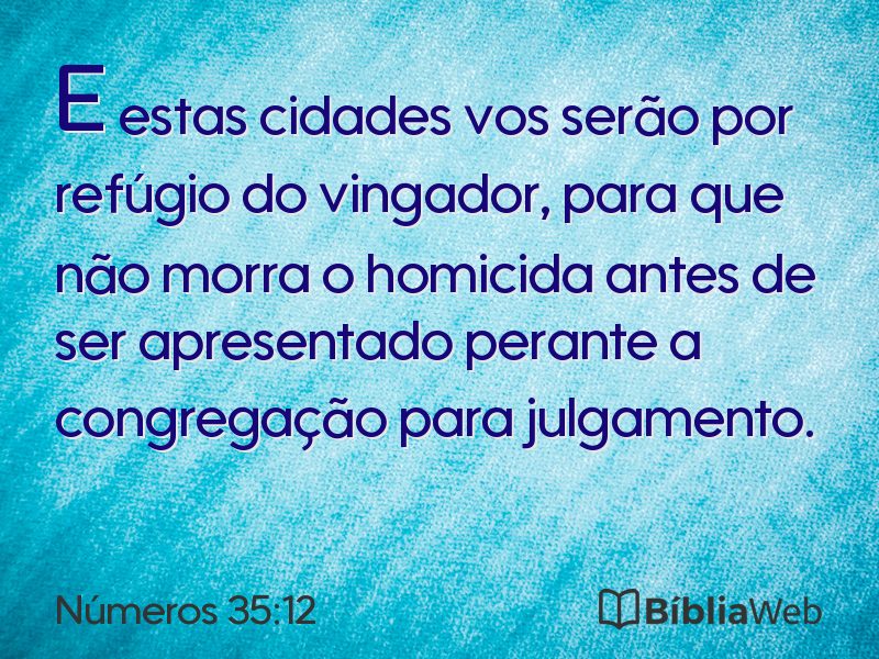 Números 35:12 em imagem para compartilhar