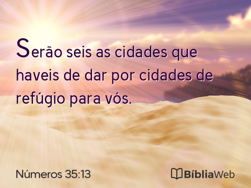 Números 35:13 em imagem para compartilhar