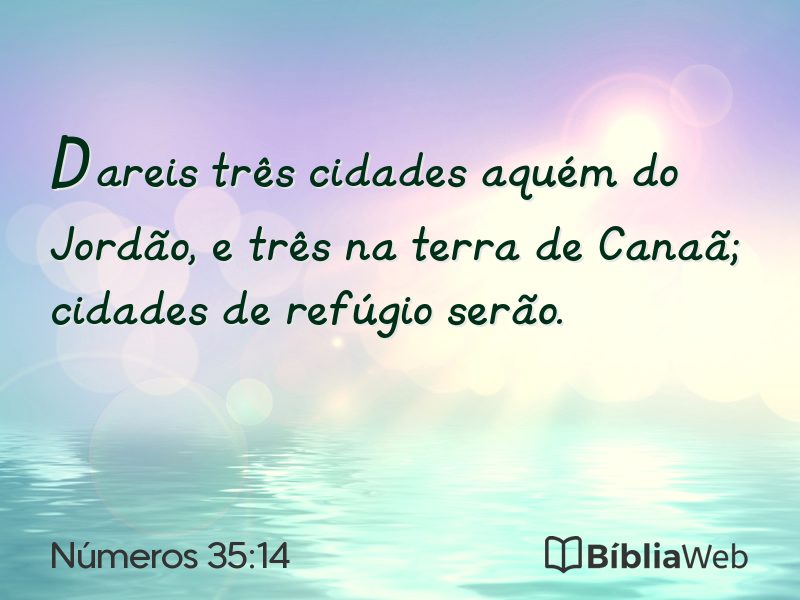 Números 35:14 em imagem para compartilhar