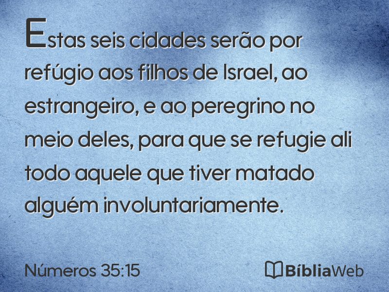 Números 35:15 em imagem para compartilhar