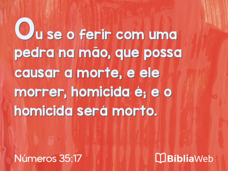 Números 35:17 em imagem para compartilhar