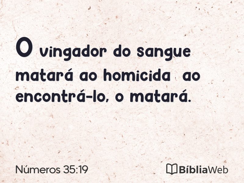 Números 35:19 em imagem para compartilhar