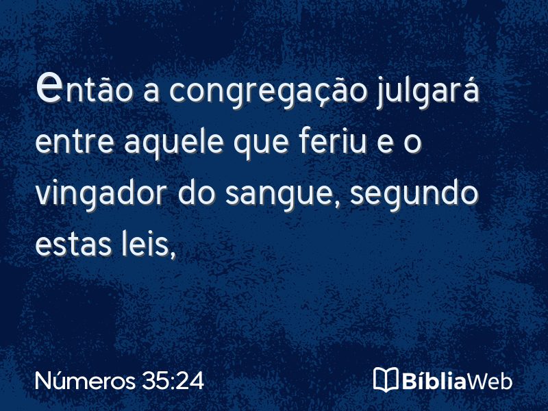 Números 35:24 em imagem para compartilhar