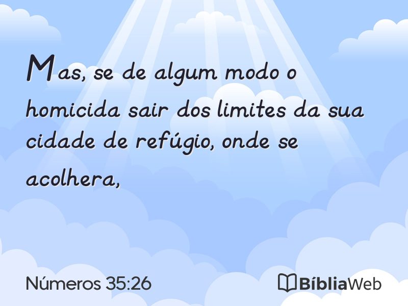 Números 35:26 em imagem para compartilhar