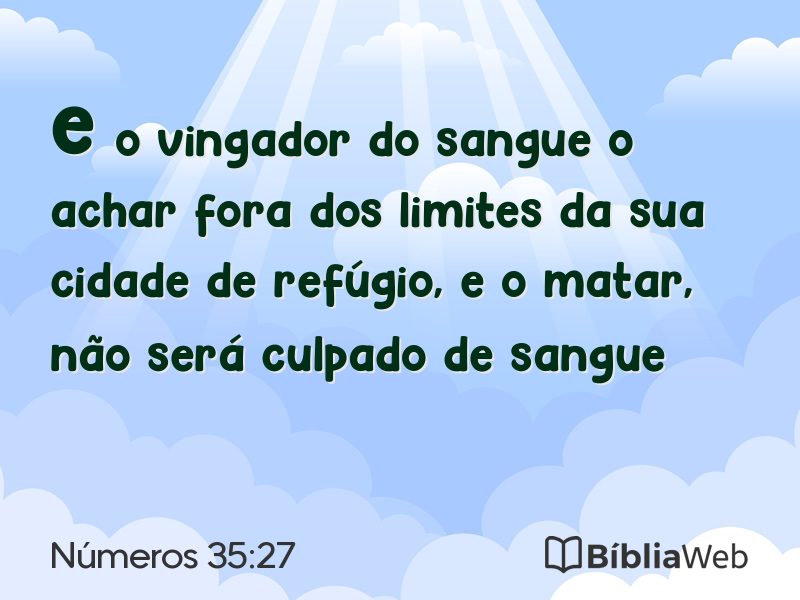 Números 35:27 em imagem para compartilhar