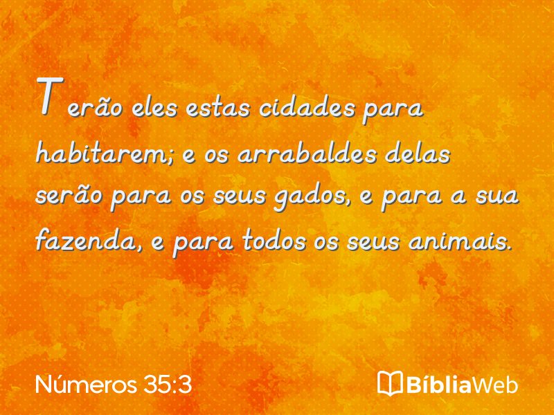 Números 35:3 em imagem para compartilhar