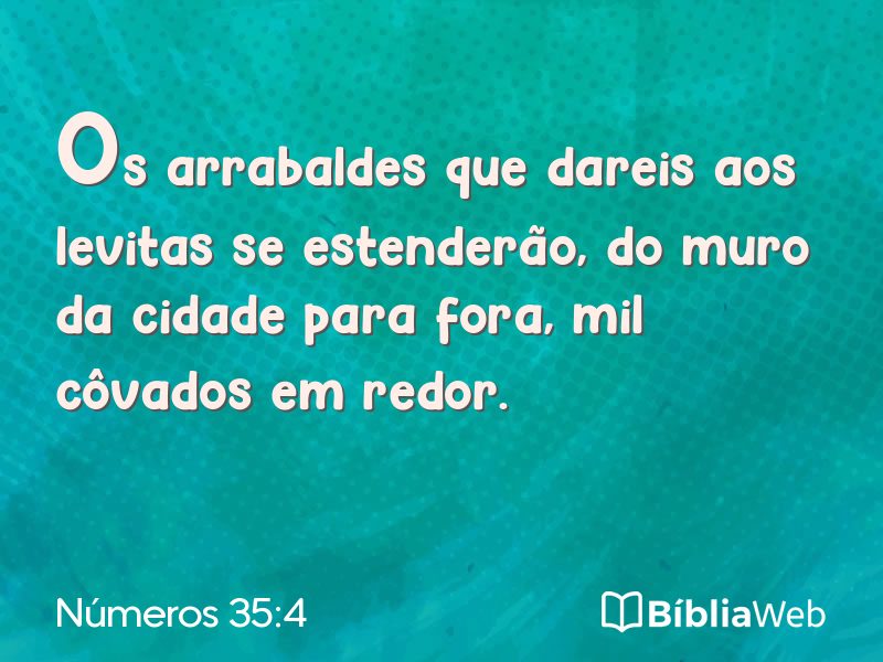 Números 35:4 em imagem para compartilhar