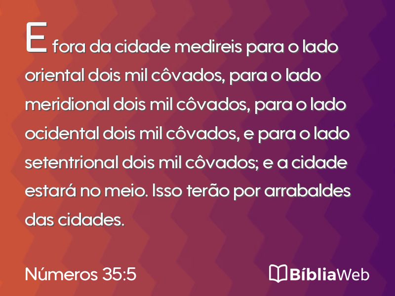 Números 35:5 em imagem para compartilhar