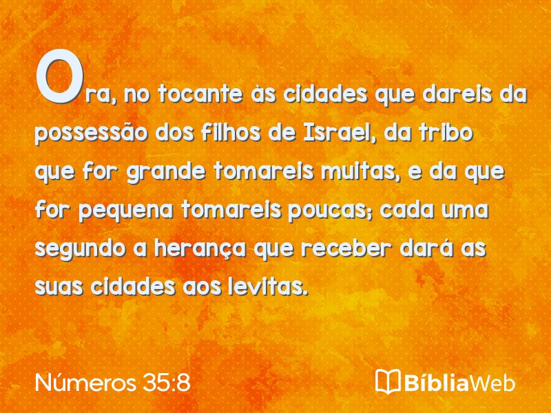Números 35:8 em imagem para compartilhar