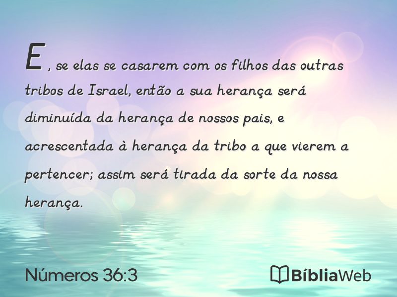 Números 36:3 em imagem para compartilhar