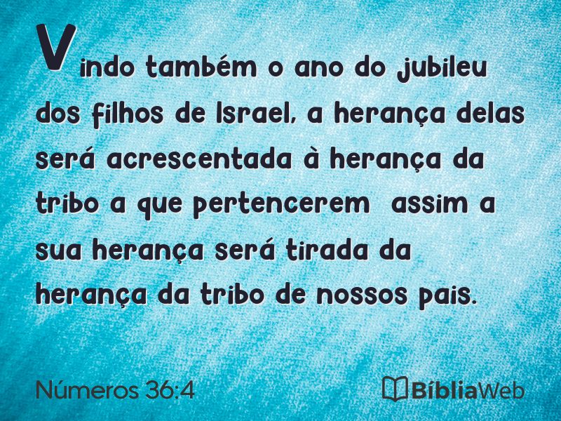 Números 36:4 em imagem para compartilhar