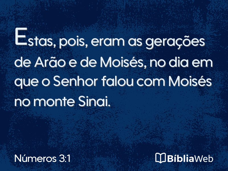 Números 3:1 em imagem para compartilhar