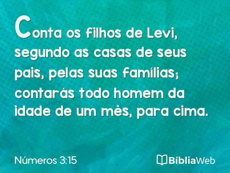 Números 3:15 em imagem para compartilhar