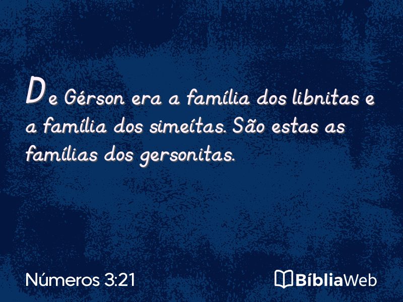 Números 3:21 em imagem para compartilhar