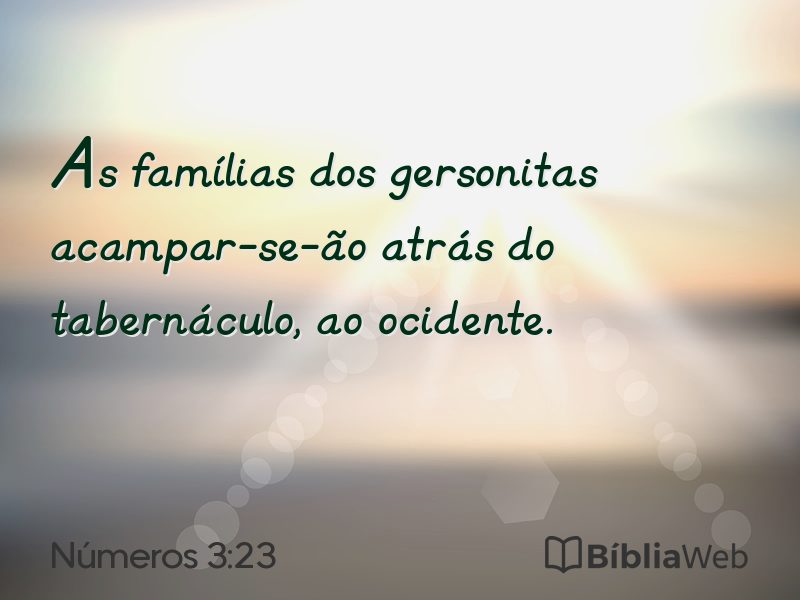 Números 3:23 em imagem para compartilhar