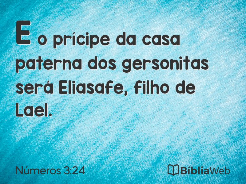 Números 3:24 em imagem para compartilhar