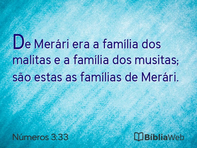 Números 3:33 em imagem para compartilhar