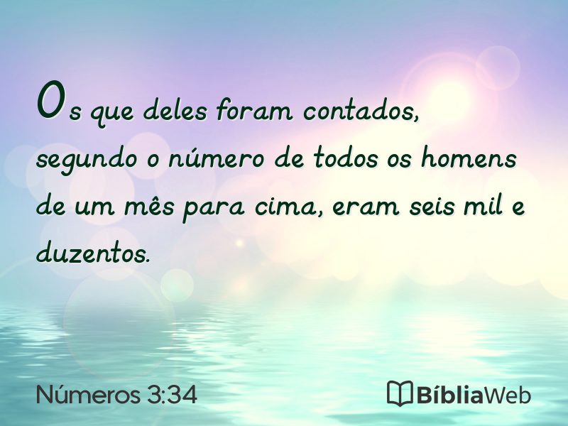 Números 3:34 em imagem para compartilhar