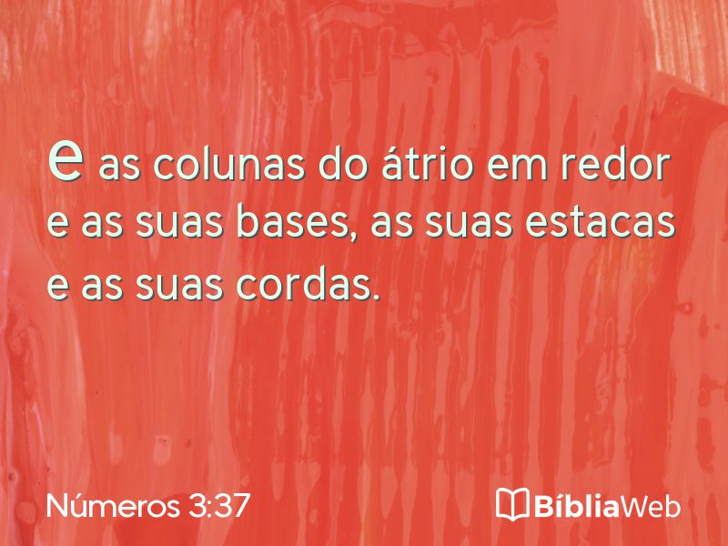 Números 3:37 em imagem para compartilhar