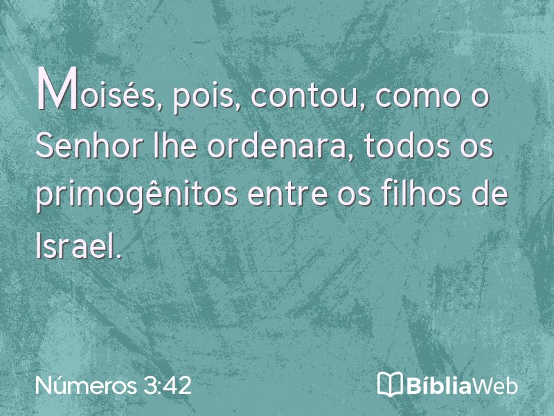 Números 3:42 em imagem para compartilhar