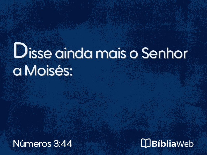 Números 3:44 em imagem para compartilhar