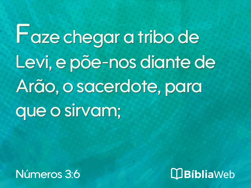 Números 3:6 em imagem para compartilhar
