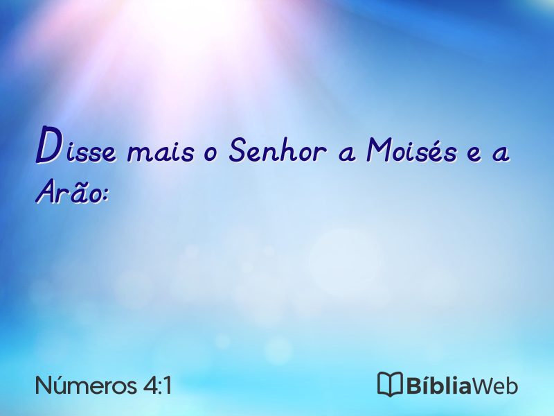 Números 4:1 em imagem para compartilhar