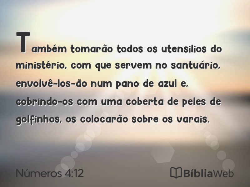 Números 4:12 em imagem para compartilhar