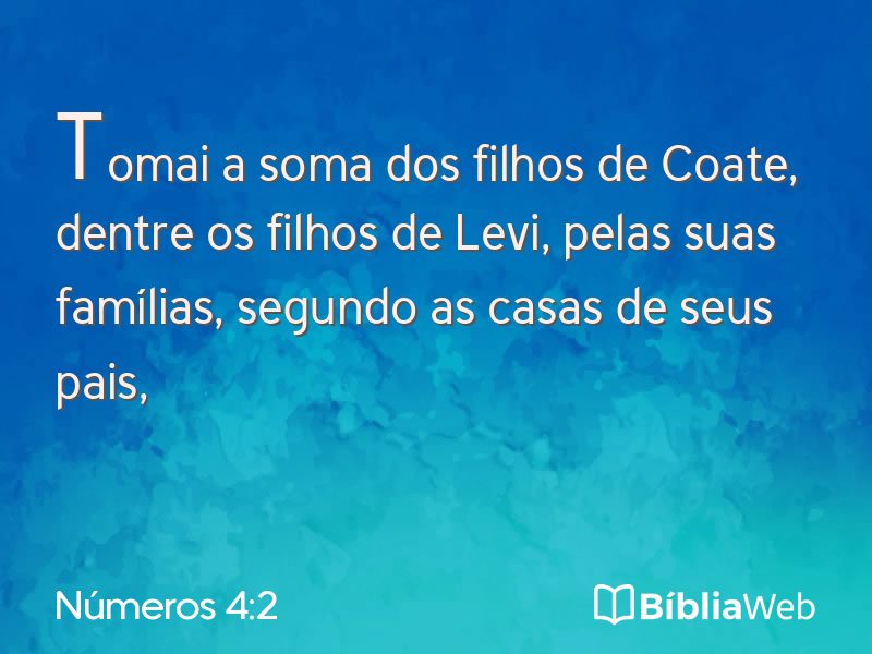 Números 4:2 em imagem para compartilhar