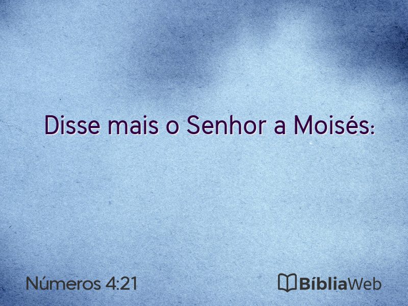 Números 4:21 em imagem para compartilhar
