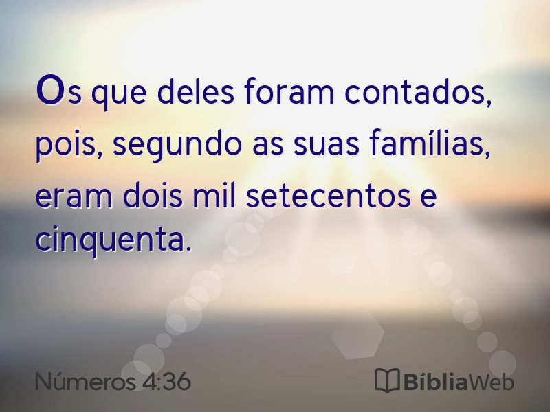 Números 4:36 em imagem para compartilhar
